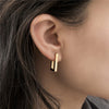 Rectangular Gold Earrings