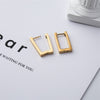 Rectangular Gold Earrings