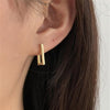 Rectangular Gold Earrings