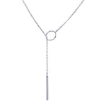 Minimalist Round Stick Pendant Necklace