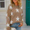 Star Pattern Round Neck Sweater