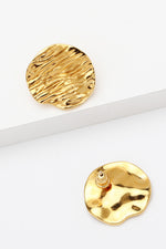 18K Gold-Plated Textured Stud Earrings