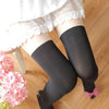 Fake Thigh High Socks - Full Length Pantyhose with Varigated Rib Stocking