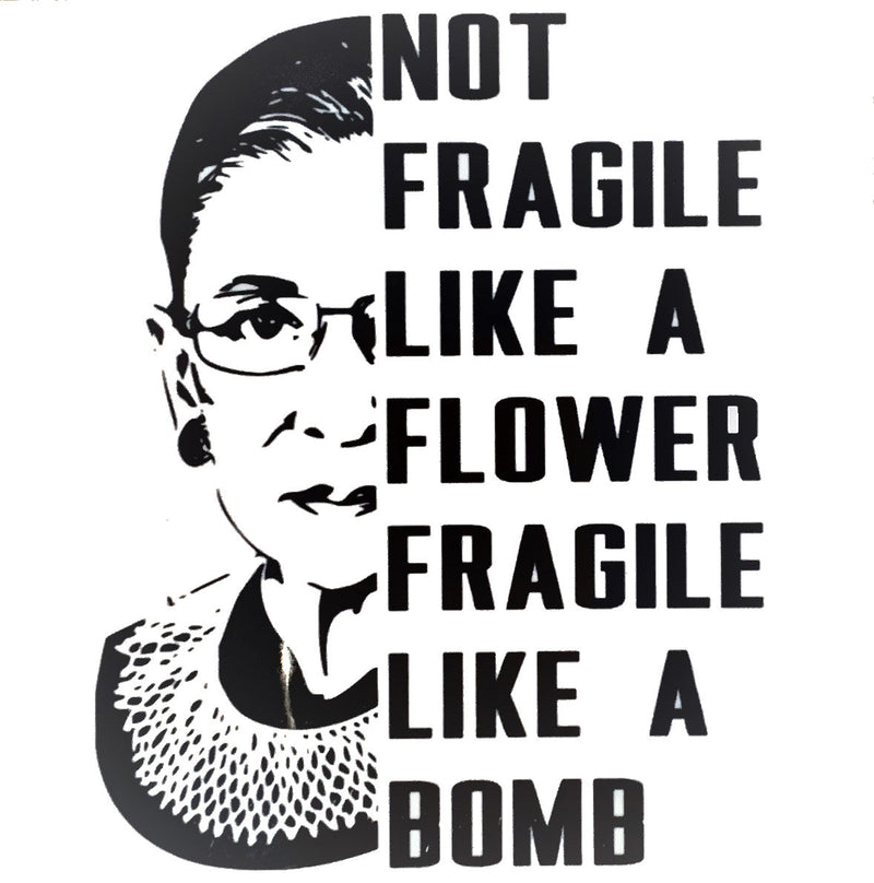 Notorious RBG - Fragile Like A Bomb - Coasters with Cork Backing