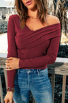 V-Neck Long Sleeve Top